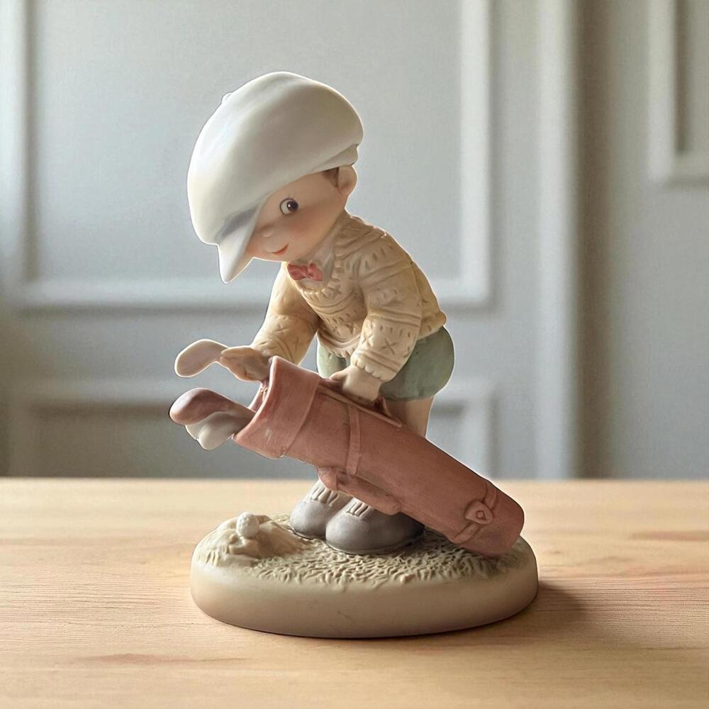 Vintage Enesco "Give It Your Best Shot" Memories of Yesterday Figurine